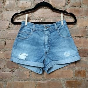 Bum Lifter Destroyed Blue Jeans Shorts